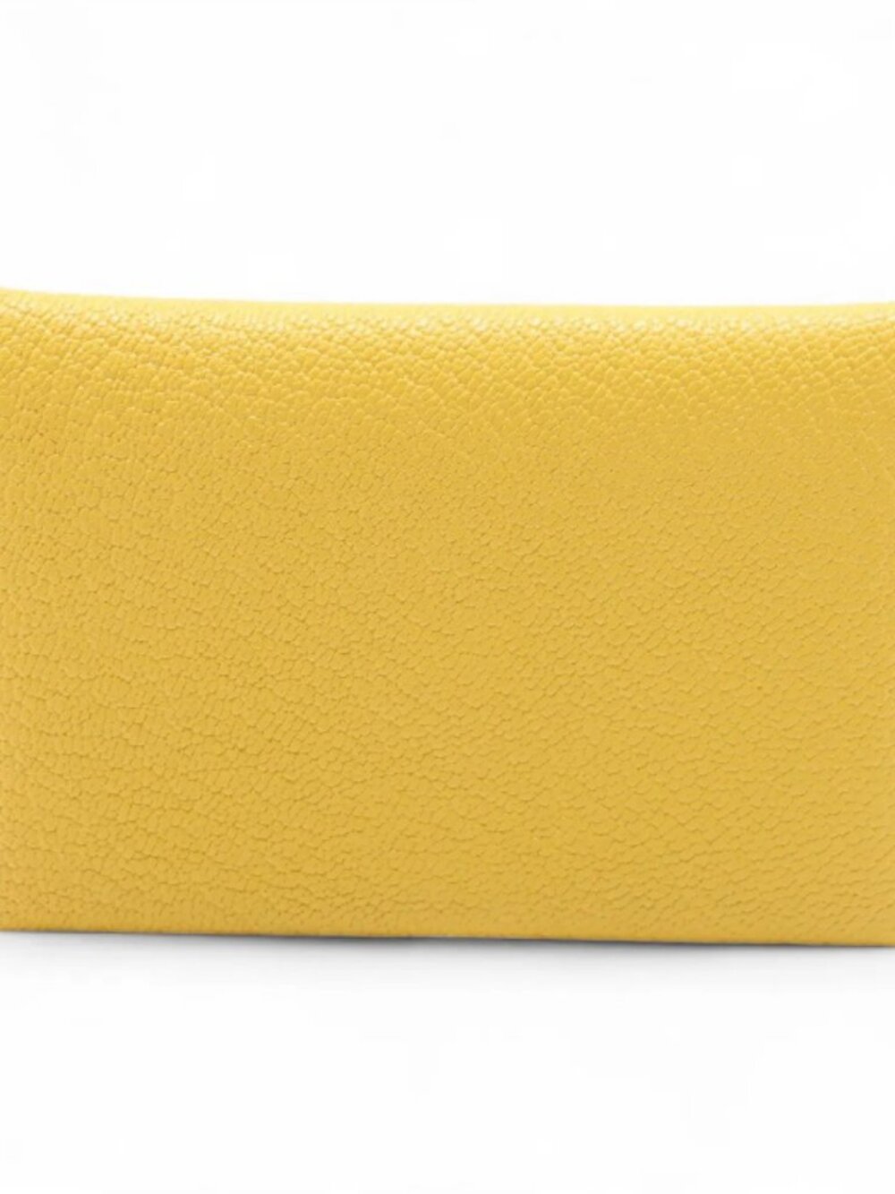 Hermès Calvi Verso Chèvre Mysore Card Case Cumin x Blue Zanzibar